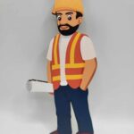 dekorácia na tortu - stavbár - stavbyvedúci