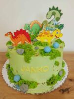 pap. zápich na tortu - číslo 2. Happy Dino – Obrázok 2