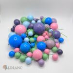 Dekorácia na tortu – Guličky SADA 70 /modré,zelené,ružové,fialové/ – Obrázok 2
