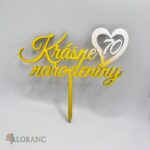 Zápich na tortu - Krásne narodeniny ♥ 70 – Obrázok 2