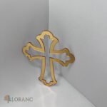 Dekorácia na tortu/zápich – pl. krížik zlatý