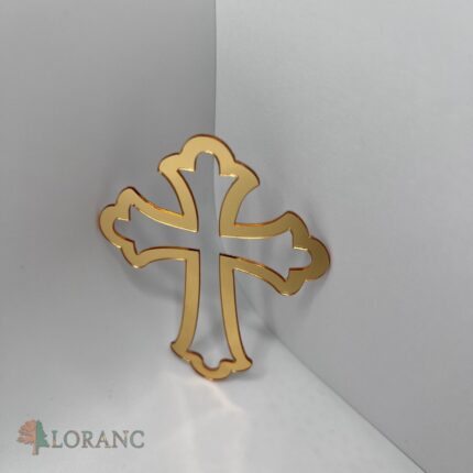 Dekorácia na tortu/zápich – pl. krížik zlatý