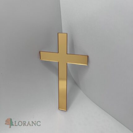 Dekorácia na tortu/zápich – pl. krížik zlatý