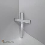 Dekorácia na tortu/zápich – pl. krížik strieborný