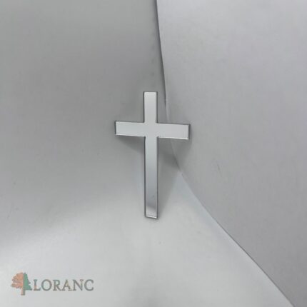 Dekorácia na tortu/zápich – pl. krížik strieborný