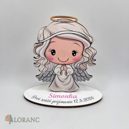 Personalizovaný stojanček – 1. sväté prijímanie ,krst– anjelik 03