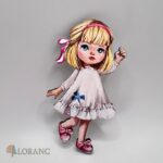 dekorácia na tortu/magnetka Dievčatko blondínka 01