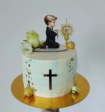 Dekorácia na tortu/zápich – pl. kalich zlatý 01 – Obrázok 2