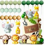 dekorácia na tortu – Guličky SADA 70 /slon,žirafa,lev,opica/ – Obrázok 2