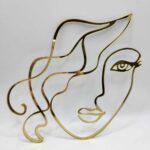 pl. zápich na tortu - Žena - Obrys tváre 02 /zlatá/