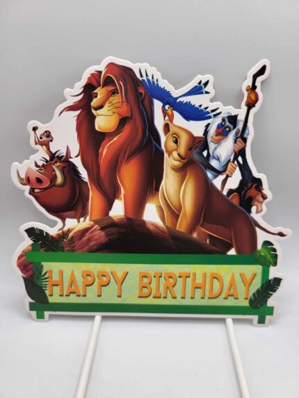 pap. zápich na tortu - Happy Birthday – Leví kráľ 02