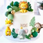 dekorácia na tortu – Guličky SADA 70 /slon,žirafa,lev,opica/