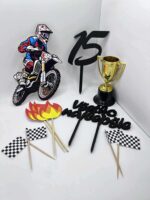 dekorácia na tortu/magnetka Motorka - Motorkár 02 – Obrázok 2