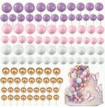 Dekorácia – Guličky/fialové+ružové/ SADA 100