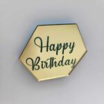 pl.nápis – Happy Birthday /Zlatá 09/