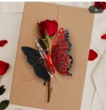 Dekorácia – motýle čierne/červené 3D/67 – Obrázok 3