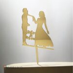 pl.zápich – Mr & Mrs + svadobný pár /zlatý/ 09