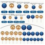 Dekorácia – Guličky/modré+zlaté/ SADA 94 – Obrázok 3