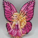 Dekorácia na tortu/magnetka - Barbie motýť/04