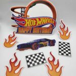 pap. zápich na tortu – Happy Birthday – Auto Hot Wheels 01