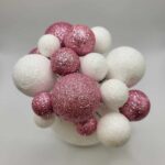 Dekorácia - Guličky/ružové/ SADA 23