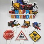 pap. zápich na tortu – Happy Birthday – Vláčik - Lokomotíva Tomáš 01