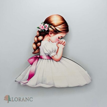 Dekorácia na tortu/magnetka prijímanie – modliace sa dievčatko