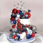 Zápich na tortu – Guličky/modré + červené/ Spiderman sada 93