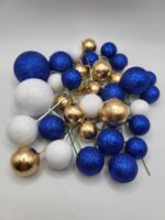 Dekorácia – Guličky/modré/ SADA 49 – Obrázok 2