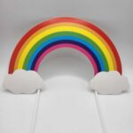 Pap.zápich na tortu - Dúha