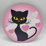 Čierna mačka + srdce 02