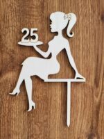 Zápich na tortu - sediaca žena/dievča číslo 25