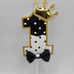 Pap. zápich – číslo 1. + korunka /čierna/