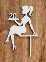 Zápich na tortu - sediaca žena/dievča číslo 20 /02/