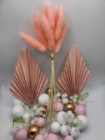 Dekorácia – Guličky ružové + palmový list SADA 101 – Obrázok 2