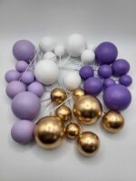 Dekorácia – Guličky/fialové,biele/ SADA 11 – Obrázok 3