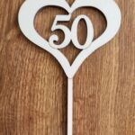 číslo 50 + srdiečko