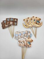 Zápich do cupcakes – BABY macko modrá – Obrázok 2