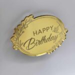 pl.nápis – Happy Birthday /Zlatá 06 - lesklá/