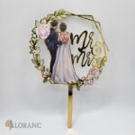 pl.zápich – Mr & Mrs + svadobný pár /zlatý/ 12