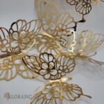 Dekorácia – motýle zlaté 3D/69 – Obrázok 2