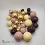 Dekorácia – Guličky /hnedé lesklé/ SADA 105 – Obrázok 2