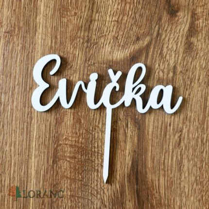 Zápich na tortu - meno Evička