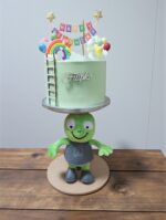 Dekorácia natortu / zápich Balóniky + Dúha + Happy Birthday – Obrázok 3