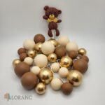 Dekorácia – Guličky SADA 114 /tmavý macko/ – Obrázok 2