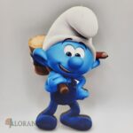 Dekorácia na tortu/magnetka - Šmolko - Staviteľ