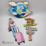 dekorácia na tortu/magnetka - Cestovateľka 01 – Obrázok 2