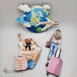 dekorácia na tortu/magnetka - Cestovateľka 01 – Obrázok 3