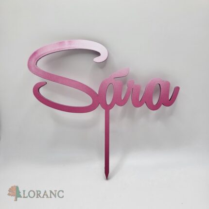 Zápich na tortu  meno Sára /ružová/