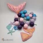 Dekorácia – Guličky SADA /morská panna ružová/ 46 – Obrázok 2